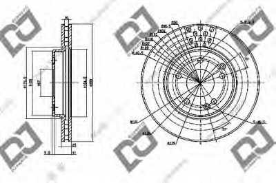 DJ PARTS bd1135 -  Тормозной диск